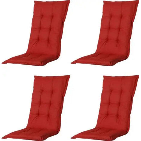 [GEBRAUCHT] B-Ware Madison Hochlehnerkissen Gartenkissen Sitzkissen Rot 50 X 123 Cm Basic 4 Stück