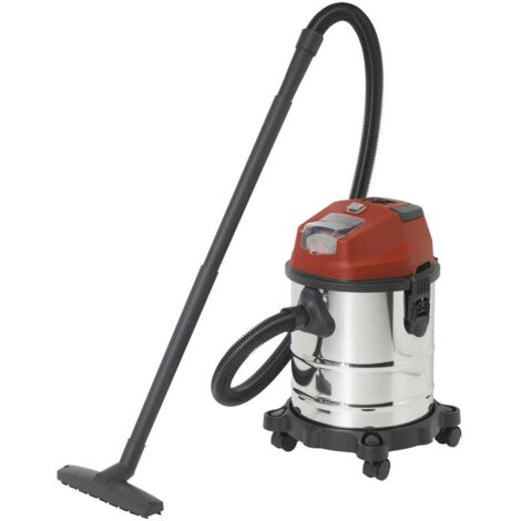 [GEBRAUCHT] B-Ware Toolcraft Nts 200 Akku Nass Trockensauger Staubsauger Edelstahlbehälter