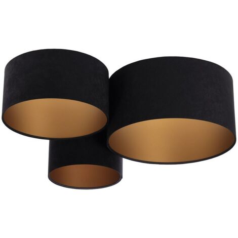 [GEBRAUCHT] Bps Koncept Deckenlampe Deckenlampe Lampe Leuchte Velourschirm Schwarzgold E27 B-Ware