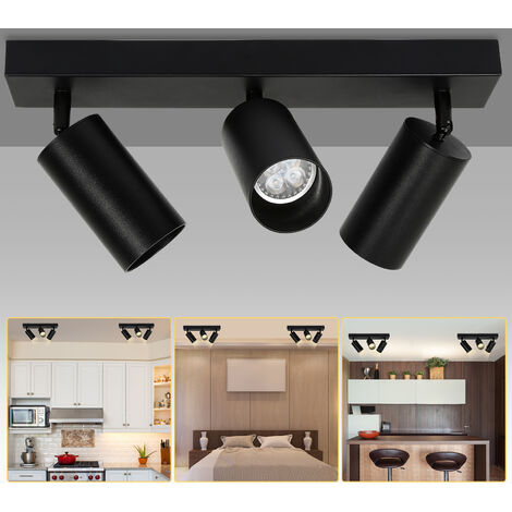 SWANEW [GEBRAUCHT] Deckenleuchte Deckenleuchten Retro GU10 4W Flur Drehbar LED Deckenstrahler 3-flammig