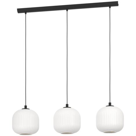 [GEBRAUCHT] Eglo Hängeleuchte Mantunalle Länge 120 cm schwarz weiß Deckenlampe Deckenleuchte