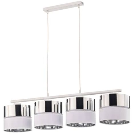 [GEBRAUCHT] Euluna Hängeleuchte Hilton Deckenlampe Pendelleuchte Weiß Silber Vierflammig B-Ware