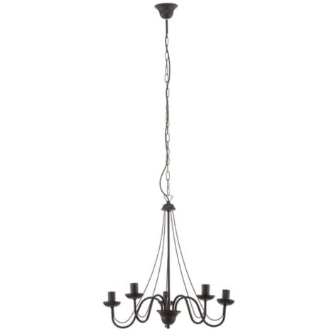 [GEBRAUCHT] Euluna Kronleuchter Lampe Leuchte Wohnzimmerlampe Malbo Fünfflammig E14 Schwarz B-Ware