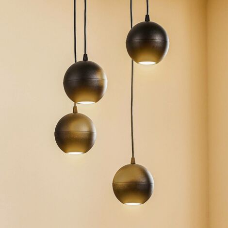 [GEBRAUCHT] Euluna Pendelleuchte Pendelleuchte Lampe Leuchte Midnight Schwarz Vierflammig B-Ware
