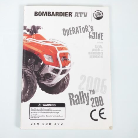 [GEBRAUCHT] [GEBRAUCHTWAREN] Originalbenutzerhandbuch für Quad Bombardier