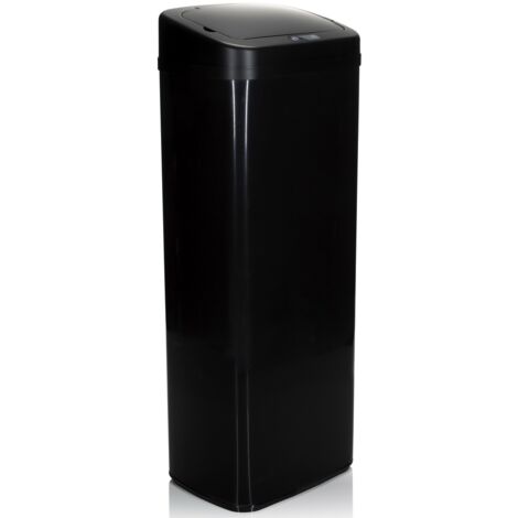 [GEBRAUCHT] Hjh Office Abfallsammler Mülleimer Clean V Mit Sensor 50 L Stahl Schwarz Eimer B-Ware