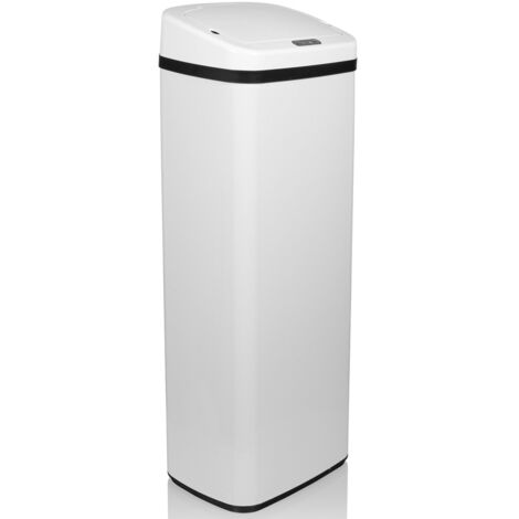 [GEBRAUCHT] Hjh Office Abfallsammler Mülleimer Clean V Mit Sensor 50 L Stahl Weiß  B-Ware