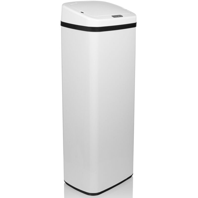 [gebraucht] Hjh Office Abfallsammler Mülleimer Clean V Mit Sensor 50 L Stahl Weiß B-ware