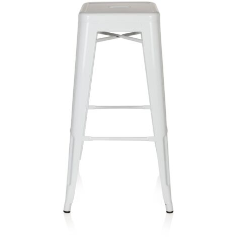 [GEBRAUCHT] Hjh Office Barhocker Vantaggio High Metallic Weiss Hocker Sitzmöbel Möbel S349 B-Ware