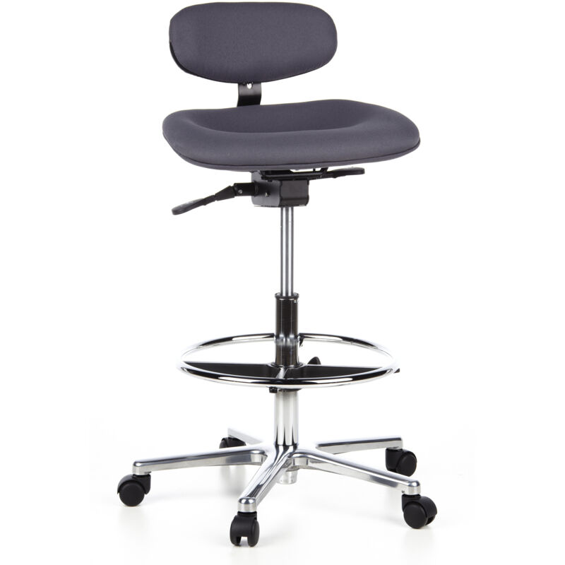 Hocker / Drehhocker / Arbeitsstuhl Work Mf Anthrazit Hjh Office