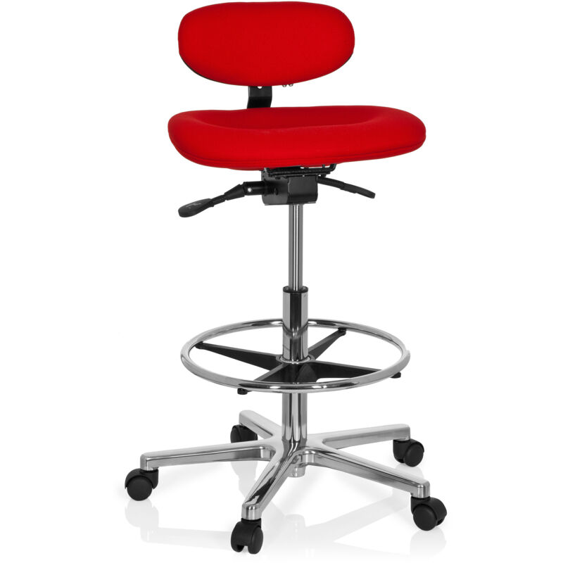Hocker / Drehhocker / Arbeitsstuhl Work Mf Rot Hjh Office