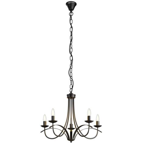 [GEBRAUCHT] Lindby Amonja Kronleuchter Pendelleuchte Pendelleuchte Lampe 5 Flammig Braun B-Ware