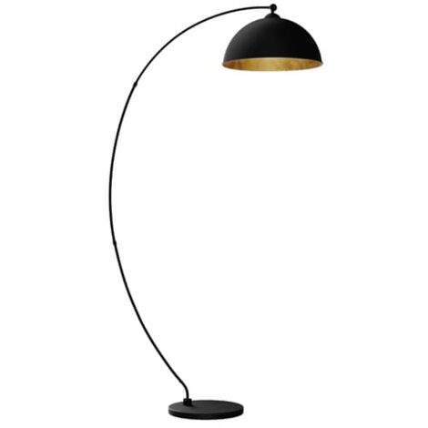 [GEBRAUCHT] Lindby Gebogene Stehleuchte Jonera Schwarz Gold Standleuchte Stehlampe Leselampe B-Ware