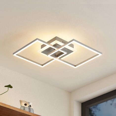 [GEBRAUCHT] Lindby Led Deckenlampe Fjardo Deckenlampe Deko Deckenlicht Cct Quadrate Silber B-Ware