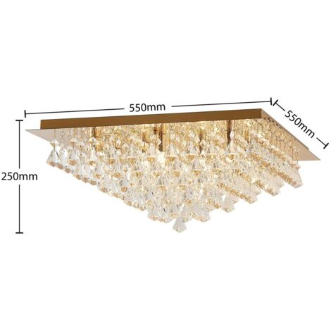 [GEBRAUCHT] Lindby Rimedia Kristall Deckenlampe Deckenlampe Lampe Leuchte Licht Gold 55cm B-Ware
