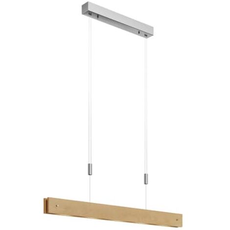 [GEBRAUCHT] Lucande Led Holz Pendelleuchte Karinja Mit Dimmer Natur Deckenlampe Hängeleuchte B-Ware