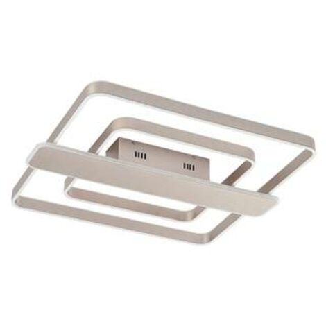 [GEBRAUCHT] Lucande Linetti Led Deckenlampe Deckenlampe Deckenleuchte Led Eckig Nickel 70cm B-Ware