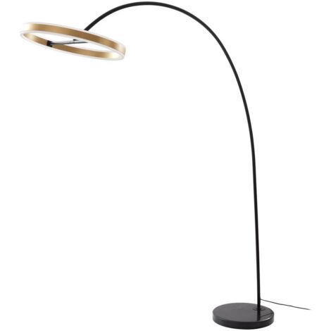 [GEBRAUCHT] Lucande Yekta Led Bogenstehlampe Stehlampe Stehleuchte Leuchte Stepdim Messing   B-Ware