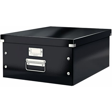 [GEBRAUCHT] OUTLET Leitz A3 Aufbewahrungsbox, Click and Store Serie 60450095 - Groß, Schwarz