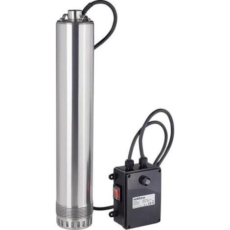 [GEBRAUCHT] Renkforce Tiefbrunnenpumpe Wasserpumpe Brunnen Pumpe 4500 L/H Seil 60 M 900 W B-Ware