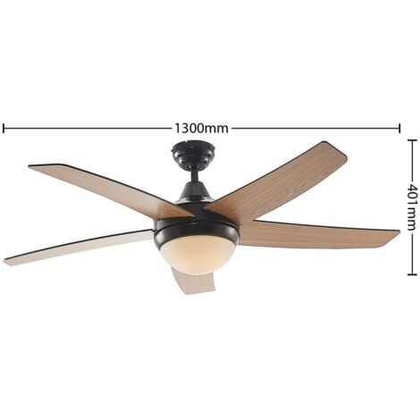 [GEBRAUCHT] Starluna Auraya Deckenventilator Ventilator Decken Ventilator Deko Schwarz Eiche B-Ware