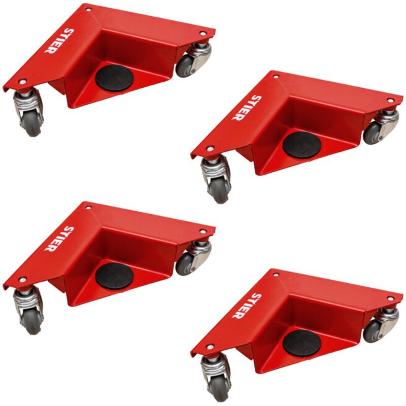 Image of [GEBRAUCHT] Stier Eckenroller Set Möbelroller Transporthilfe Gummi Rollen Tragkraft 150 Kg B-Ware