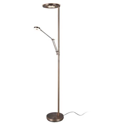 [GEBRAUCHT] Trio Lighting Led Deckenfluter Stehlampe Stehleuchte Barrie Leselicht Altmessing B-Ware
