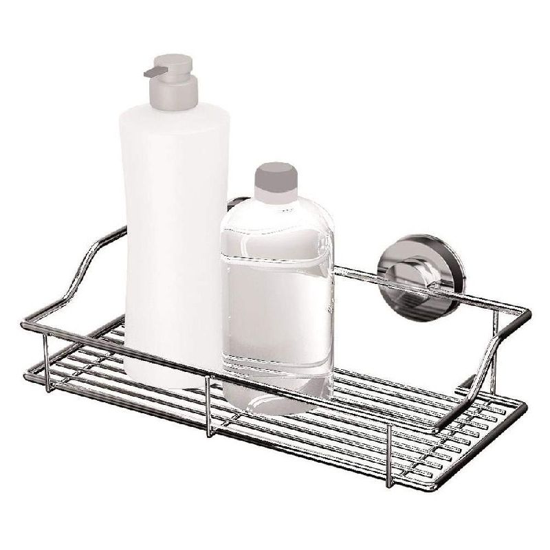 Image of Bathroom Large Wire Rack - Stainless Steel - Suction Application - Stainless Steel - Gecko