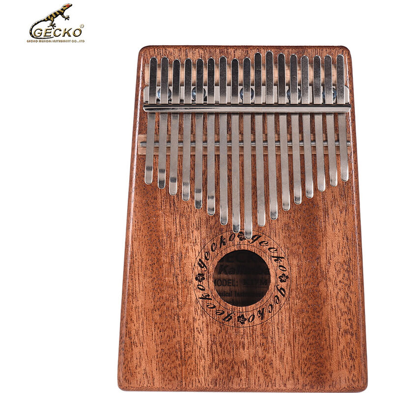 

GECKO K17M Piano de pulgar Kalimba de 17 teclas Mbira Madera maciza de caoba con bolsa de transporte Estuche de almacenamiento Martillo de afinacion