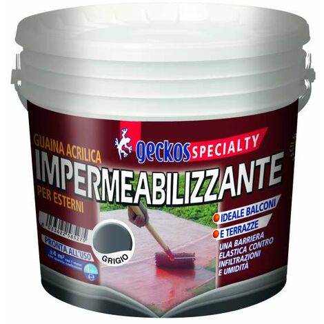 Geckos Guaina Acrilica Impermeabilizzante - Grigio - 4L
