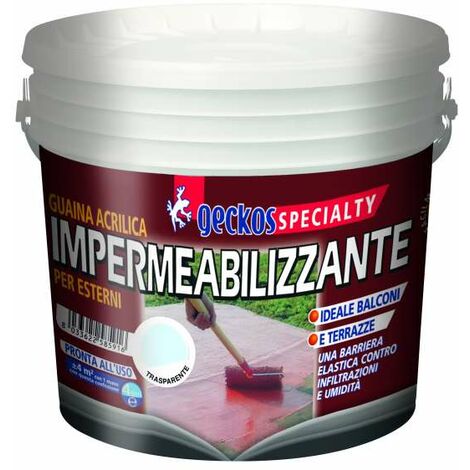 Geckos Guaina Acrilica Impermeabilizzante - Trasparente - 4L