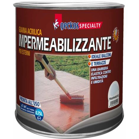 Geckos Guaina Acrilica Impermeabilizzante - Trasparente - 750 ml