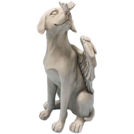 Gedenkstatue für einen Hund aus Kunstharz, detailreiche, handgefertigte Skulptur für den Garten