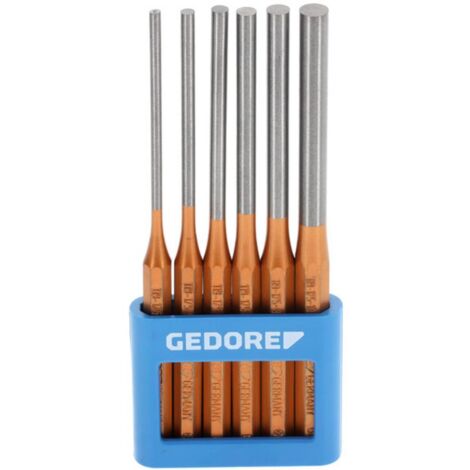 Gedore 119 L - jeu de chasse-goupilles, forme longue, 6 pièces dans le support en PVC 8866290