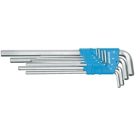 Gedore 1543555 Innen-Sechskant Winkelschraubendreher-Set  5/64 Zoll, 3/32 Zoll, 1/8 Zoll, 5/32 Zoll,