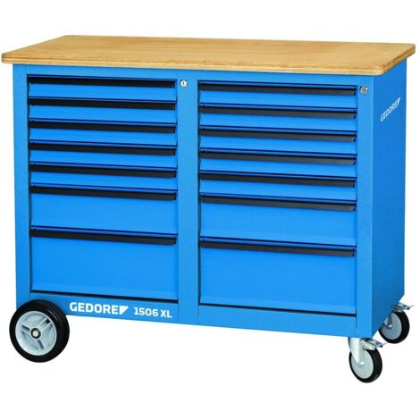 GEDORE 2528088 - établi mobile de 1,25 m de large avec 2x 7 tiroirs , 1506 XL 2511