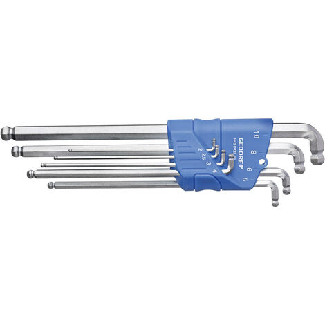 Gedore 2797186 Innen-Sechskant Winkelschraubendreher-Set 2 mm, 2.5 mm, 3 mm, 4 mm, 5 mm, 6 mm, 8 mm,
