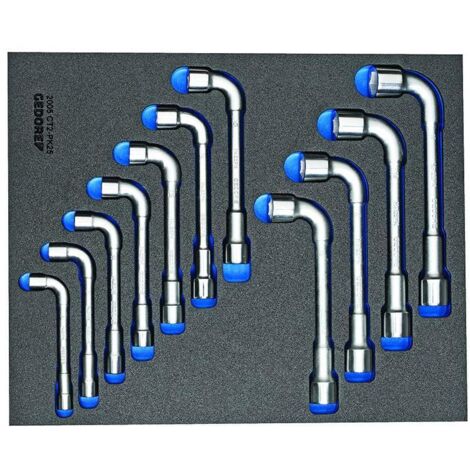 GEDORE 2841851 - Clé à douille double dans le module CT 11 pcs , 2005 CT2-25PK