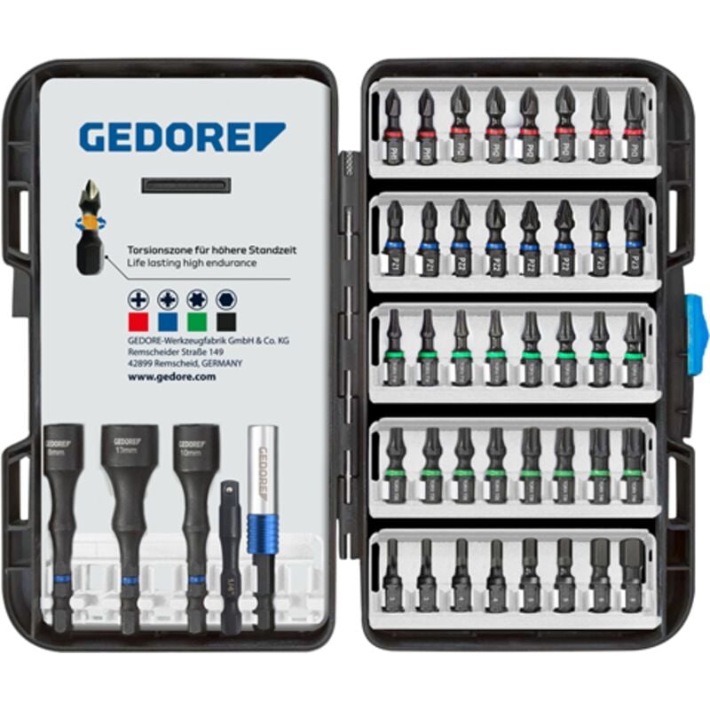 Gedore - 3459519 - Jeu d'embouts de torsion 45 pièces , 666-045