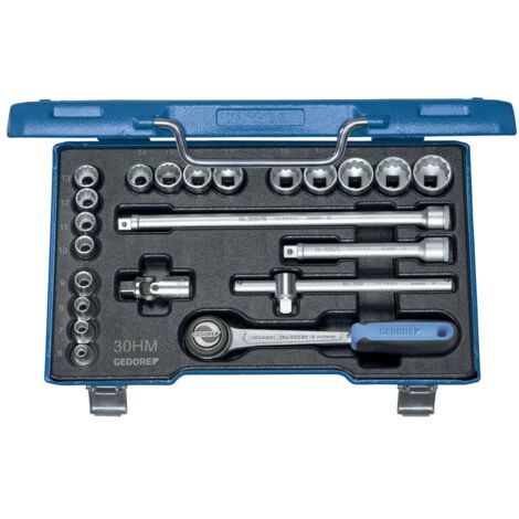 GEDORE 6240470 - Jeu de clés à douille 3/8" 22 pièces profil UD 6-22 mm , D 30 HMU-3