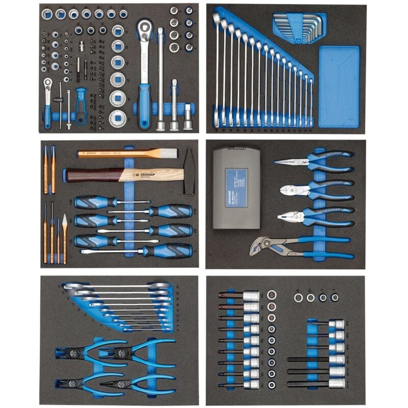 Gedore - 2956527 - Assortiment d'outils en modules ct, 190 pièces , TS-190