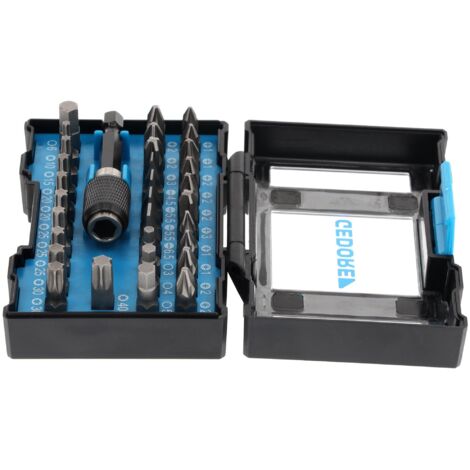 GEDORE Box Inserti Universale, Set di 32 Pezzi, Set di Inserti con Portainserti e Inserti Giravite, 1/4 pollici, 6.3 mm, Fai da Te, 666-032-A