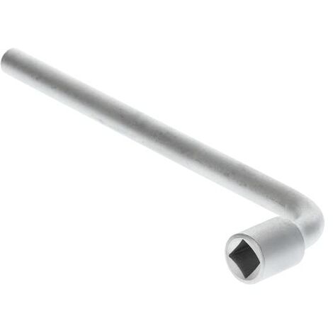 GEDORE Chiave a pipa Piegata, Chiave a Bussola Rotonda, 9 mm, Attacco Quadro, Lunga 160 mm, Chiave a Bussola Profonda, per Dadi e Viti, 25 V 9, Acciaio Cromato