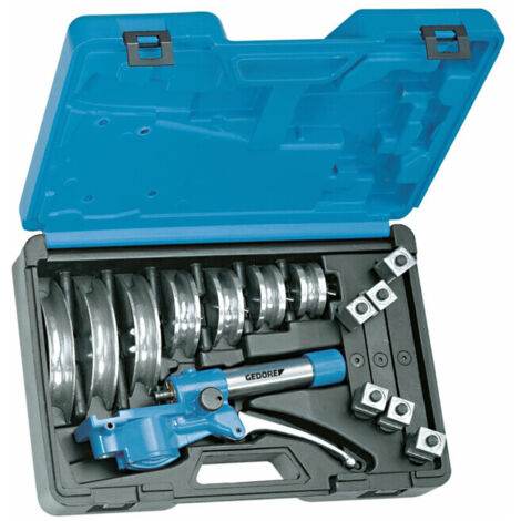 Gedore – Cintreuse manuelle pour tubes – 4635230 – Cintrage 10 à 22 mm Ø à 90° – 7 moules pour cuivre doux et acier de précision