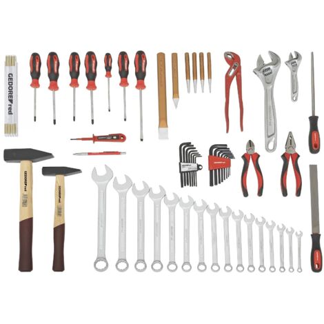 Gedore – Coffret multi-outils 3301635 – 59 pièces en mallette ABS – Dimensions L 445 x P 180 x H 380 mm – Fermoirs métalliques verrouillables - R21650059