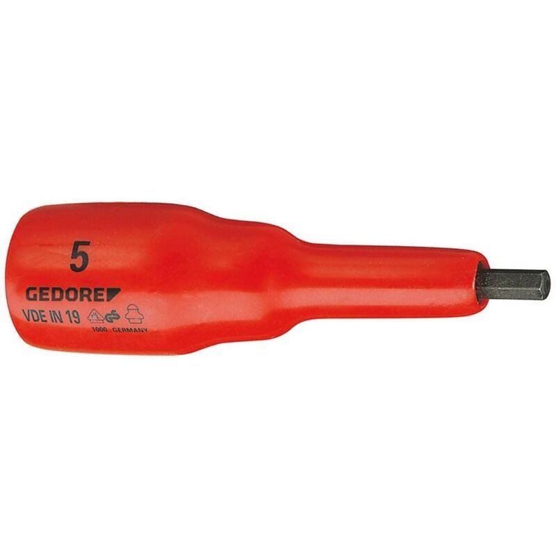 Gedore - vde in 19 5 6124480 6 pans intérieurs Embout de tournevis vde 5 mm 1/2 (12.5 mm)