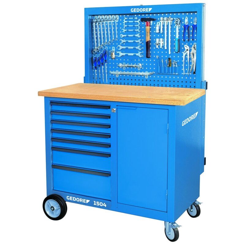 Gedore - 6624450 - Etabli à roulettes avec paroi arrière , br 1504 0511 l