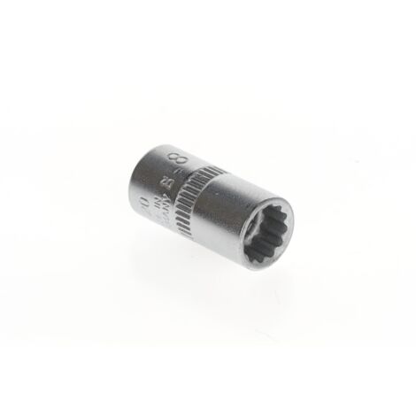 GEDORE Inserto per Chiave a Bussola, Attacco 1/4 pollici, 6.3 mm, Bocca Dodecagonale, Chiave a Bussola 8 mm, Utensile, D 20 8, Acciaio Cromato
