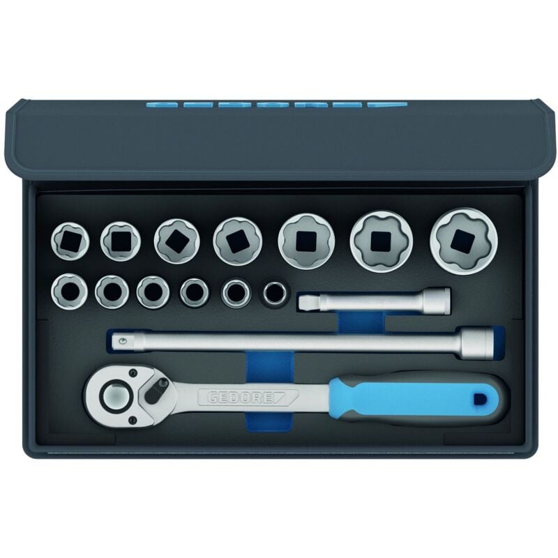 3085023 - Jeu de clés à douille 1/2' 16 pcs , tc 19-MU-10 - Gedore