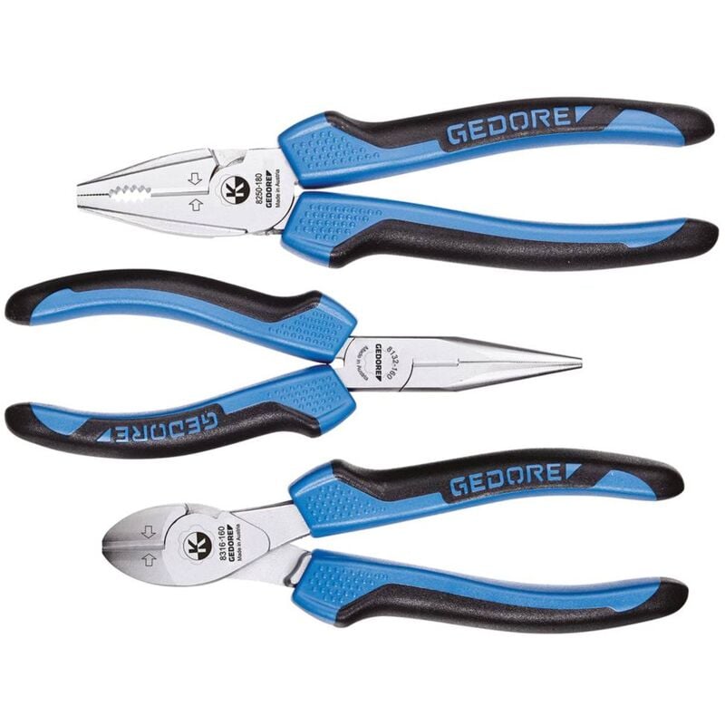 Jeu de pinces 3 pièces Gedore 6701110